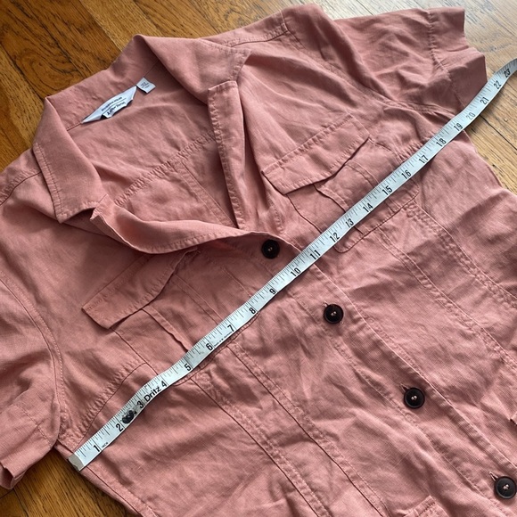 & OTHER STORIES Workwear Mini Button Down Dress In Rose Gold Color Size 10 - Picture 9 of 14